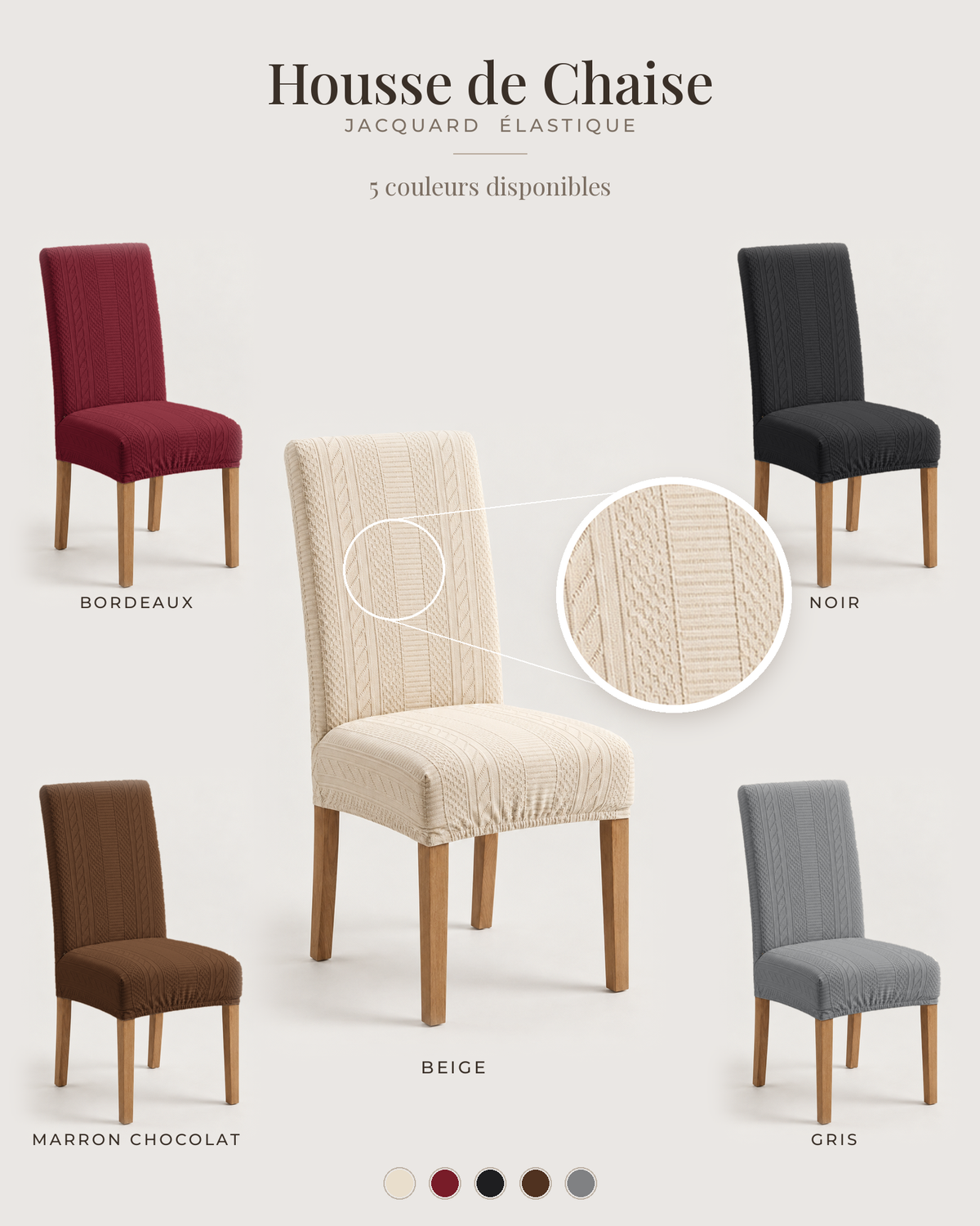 Les couleurs du nouveau motif jacquard